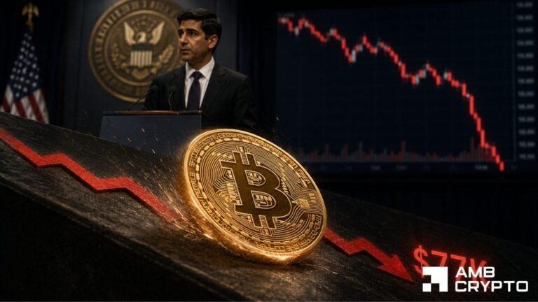 Bitcoin Drops 3% as Warsh Speech Boosts Fed Hike Odds to 57%