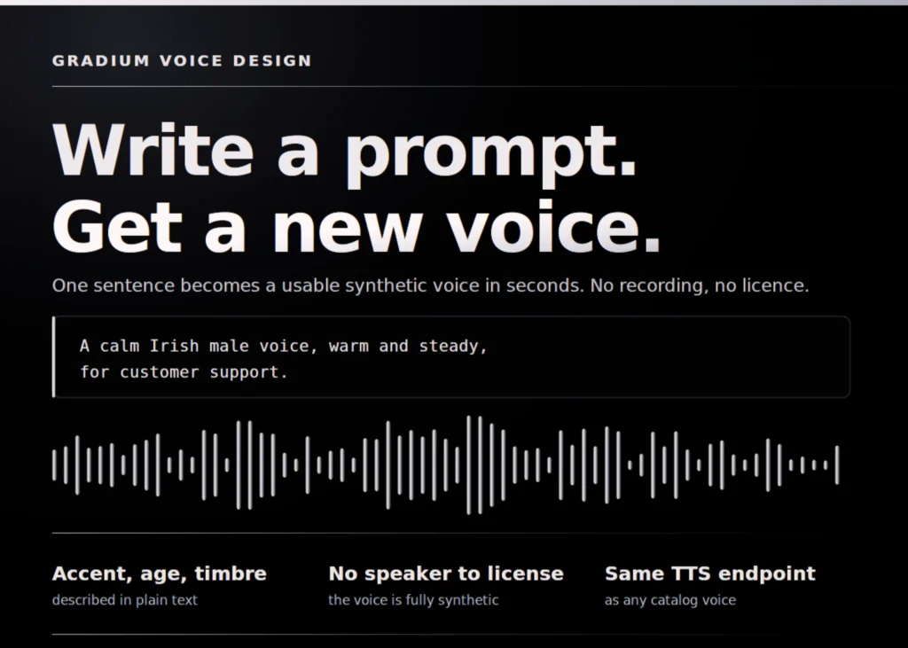 Gradium Releases Voice Design Prompt Tool