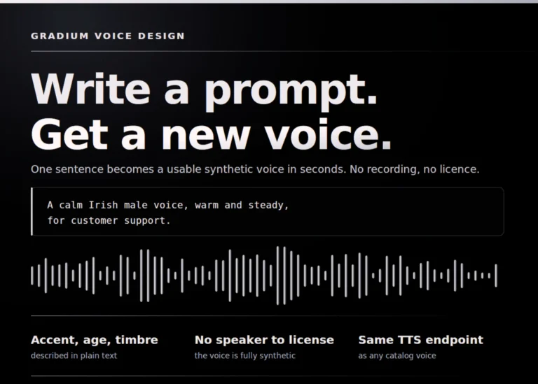 Gradium Releases Voice Design Prompt Tool
